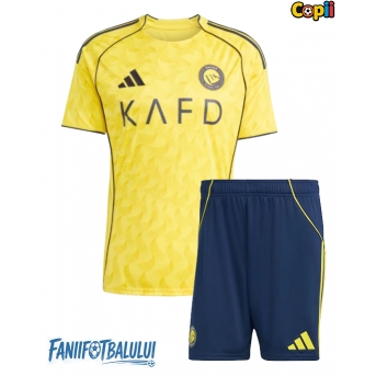 Al-Nassr Echipament de Fotbal Replică 2025-26 Copii Acasa (+ Șorturi)